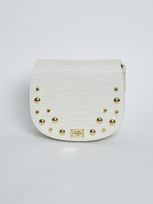 Elena athanasiou CROCO CrossbodyXL White cukagr1