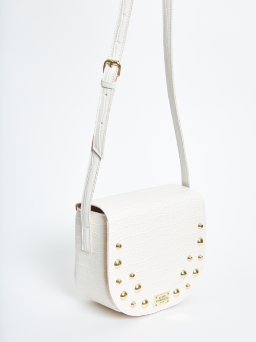 Elena athanasiou CROCO CrossbodyXL White cukagr2