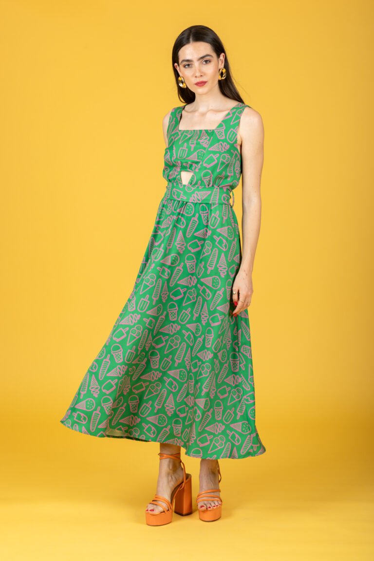 chaton Glace dress Green1