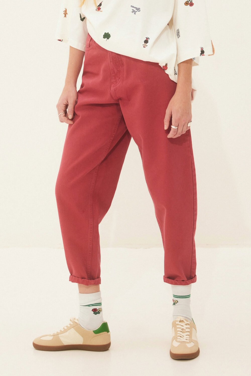 Hemithea Estrella DenimPants Red cukagr1