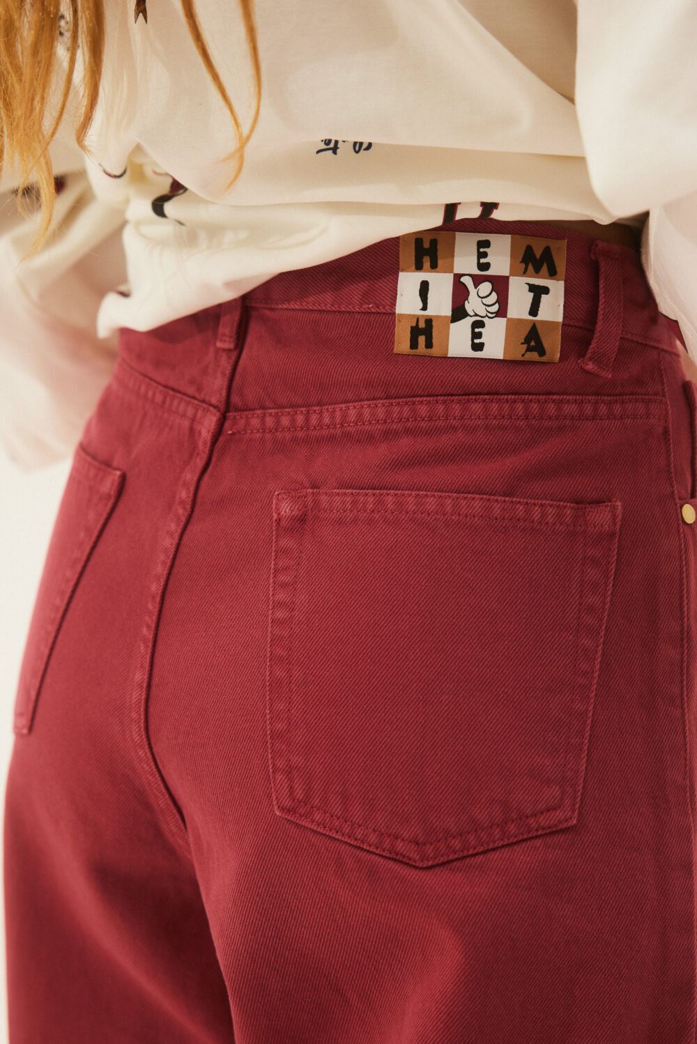 Hemithea Estrella DenimPants Red cukagr4