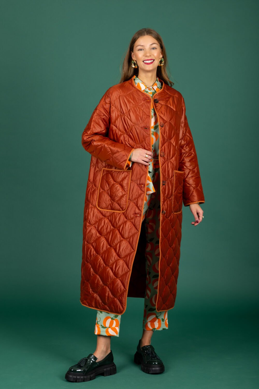 CHATON Puffer coat Rust cukagr