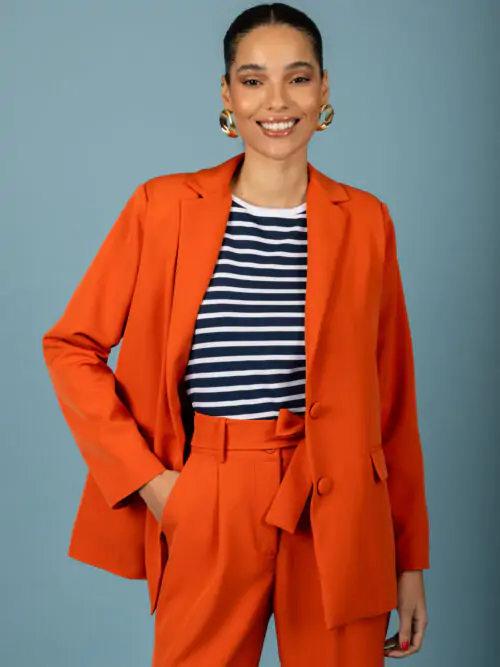 chaton Connie oversize blazer BurntOrange cukagr