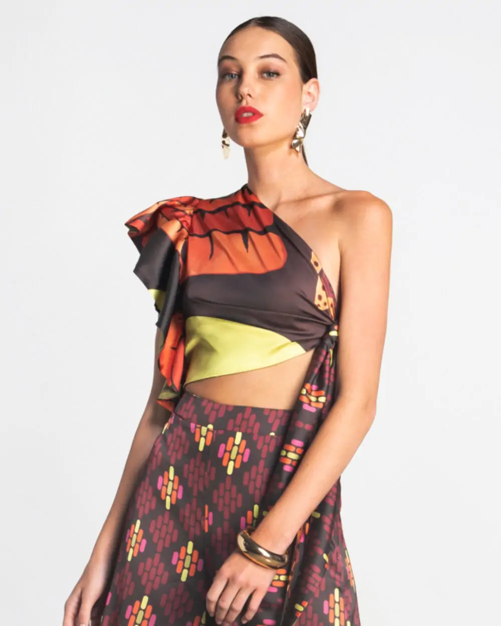 MOUTAKI croptop emprime safari cukagr