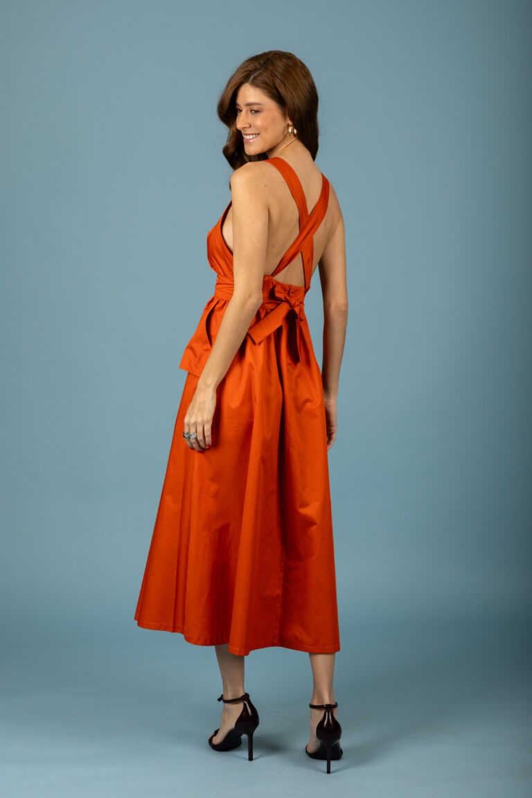 chaton Alison dress BurntOrange cukagr