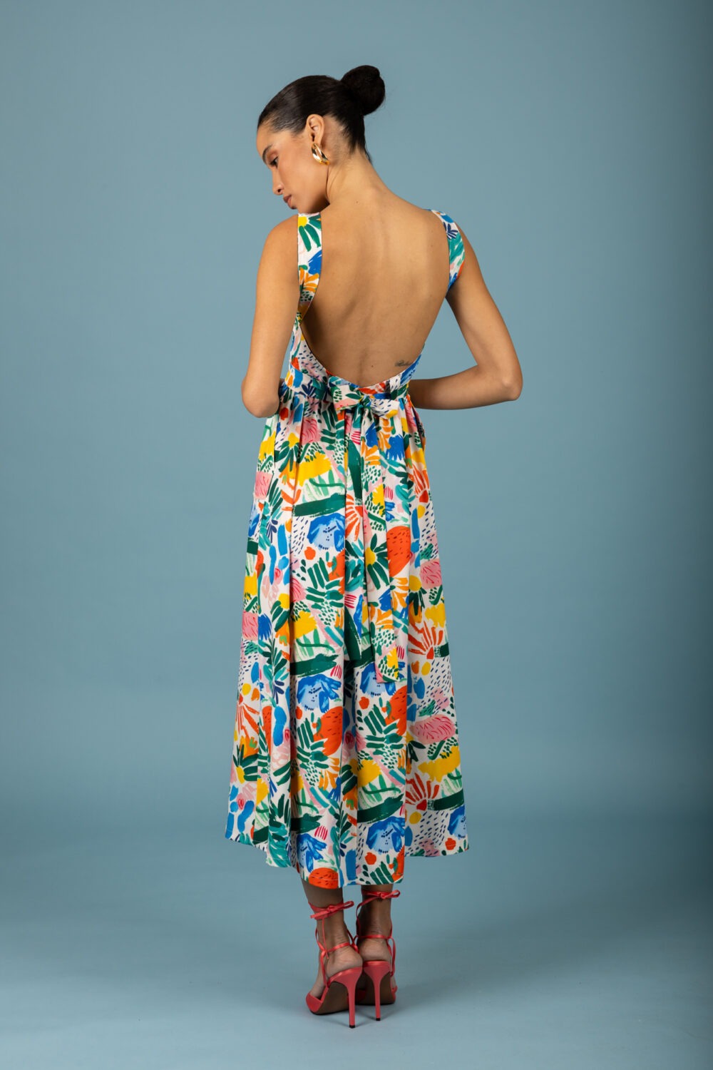 chaton Aurora open back dress cukagr