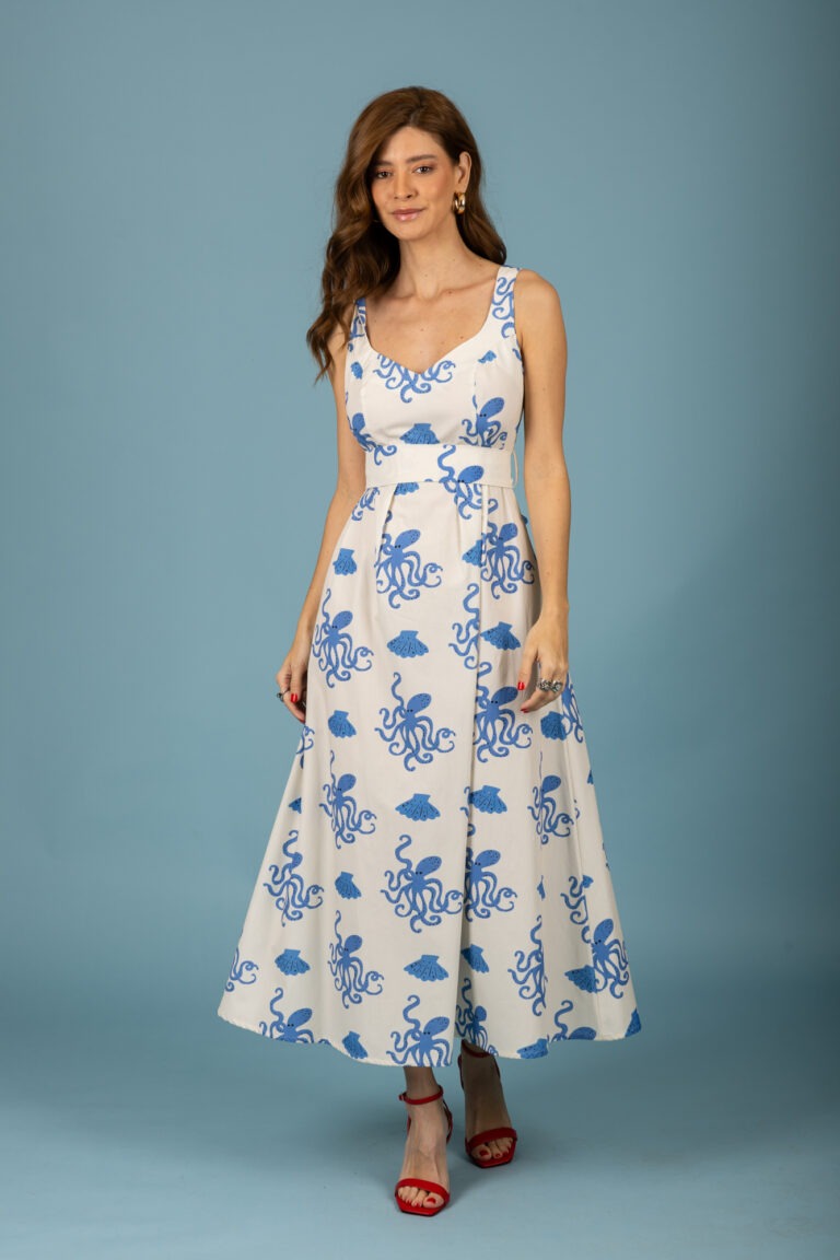 chaton Esmeralda poplin dress Ecru cukagr2