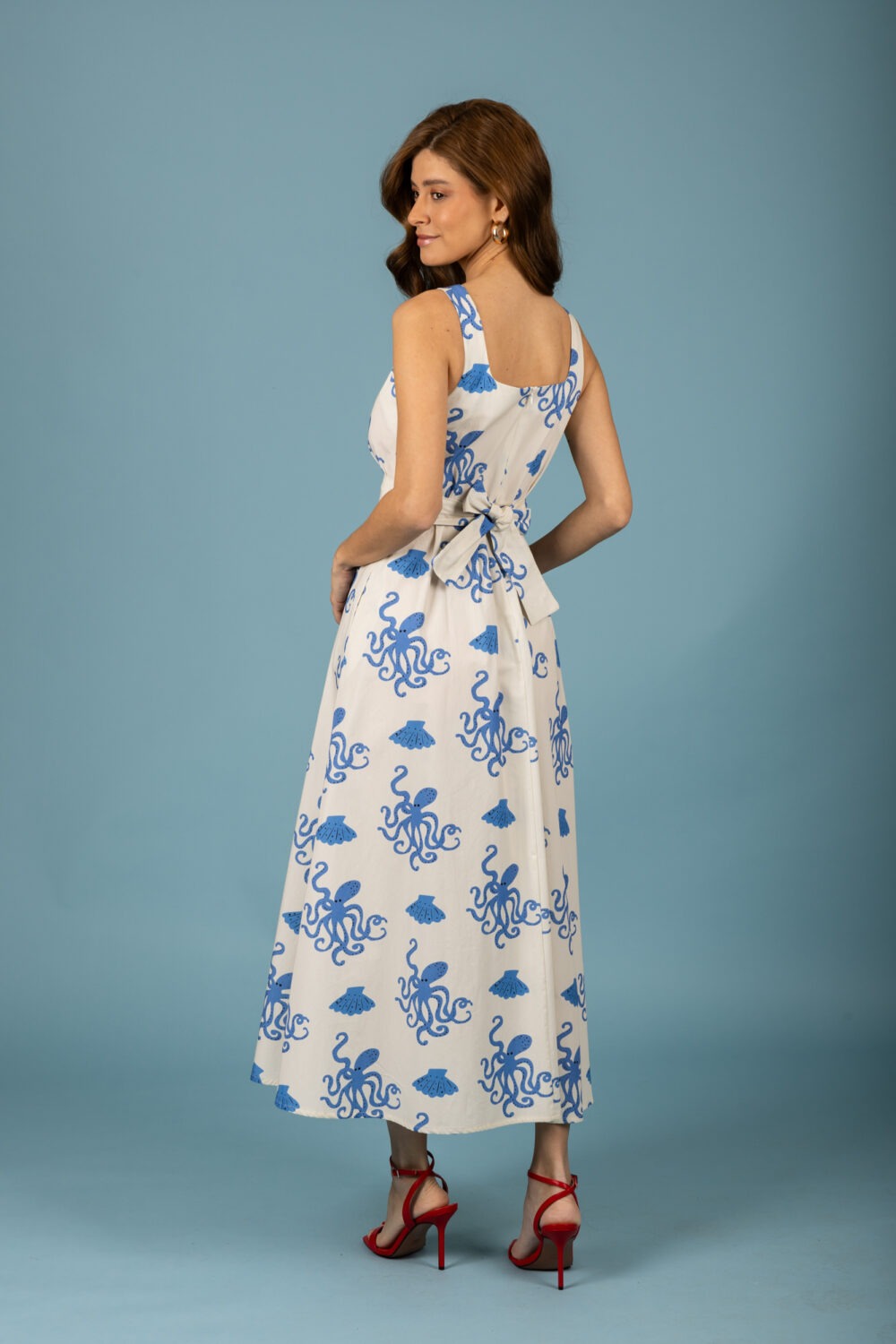 chaton Esmeralda poplin dress Ecru cukagr3