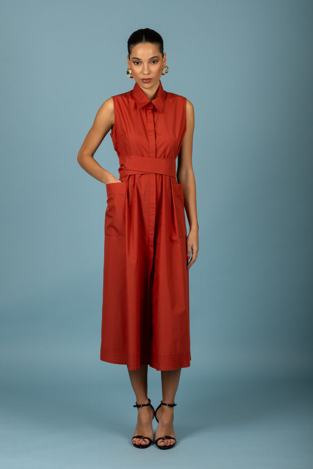 chaton Rebecca dress RedBrown cukagr1