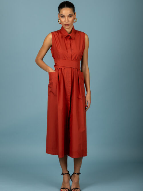 chaton Rebecca dress RedBrown cukagr1