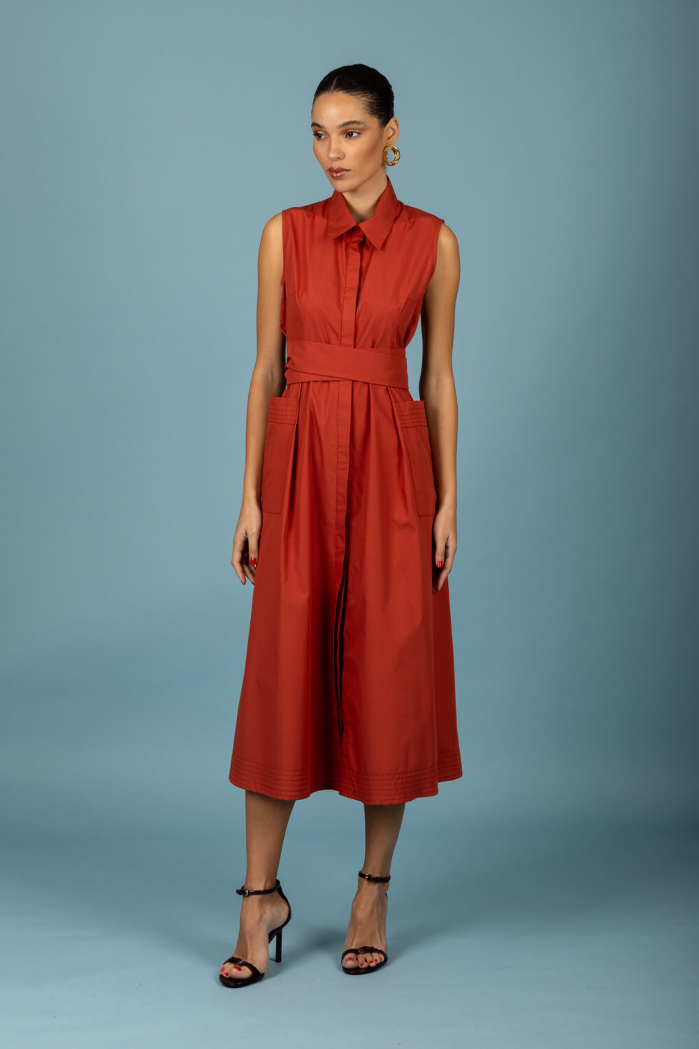 chaton Rebecca dress RedBrown cukagr3