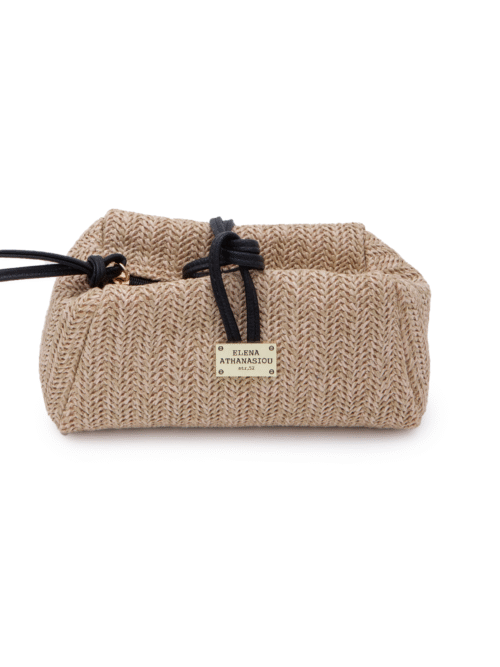 Elenaathanasiou Lunchbag Vegan Straw Beige cukagr