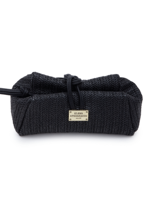 Elenaathanasiou Lunchbag Vegan Straw Black cukagr