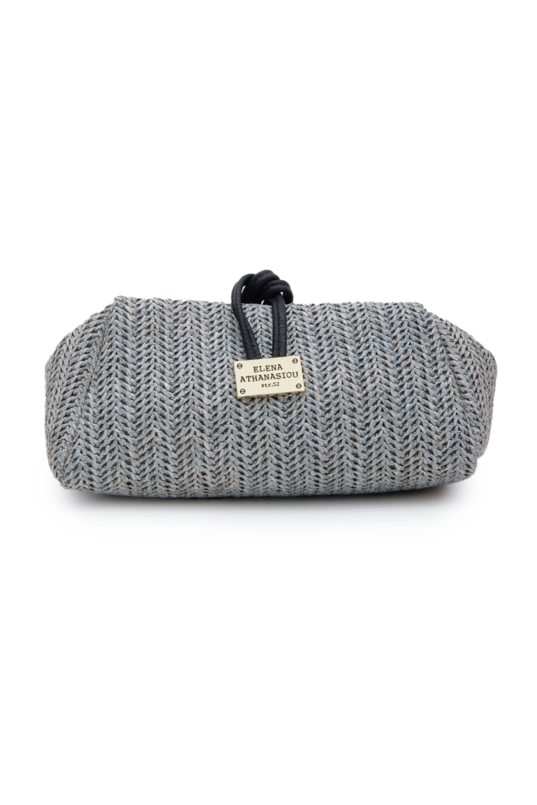 Elenaathanasiou Lunchbag Vegan Straw Grey cukagr