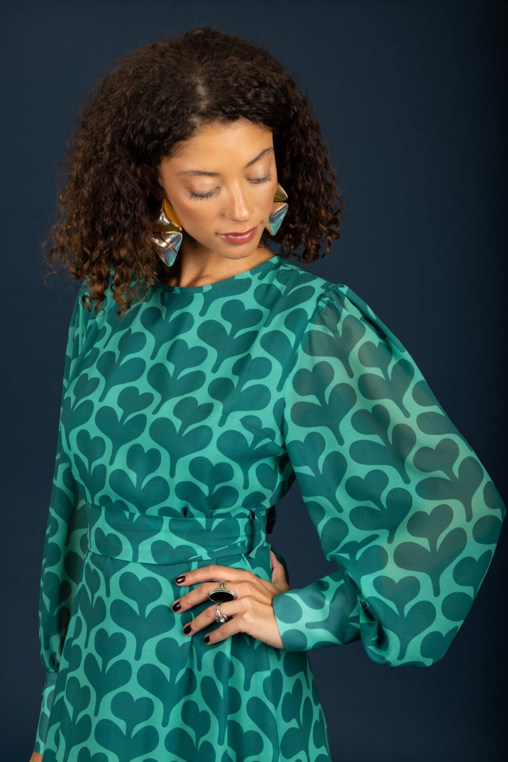 Chaton Agatha dress Green cukagr2
