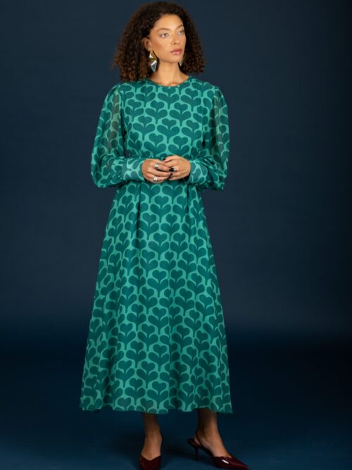 Chaton Agatha dress Green cukagr5