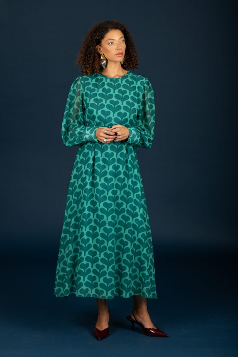 Chaton Agatha dress Green cukagr5