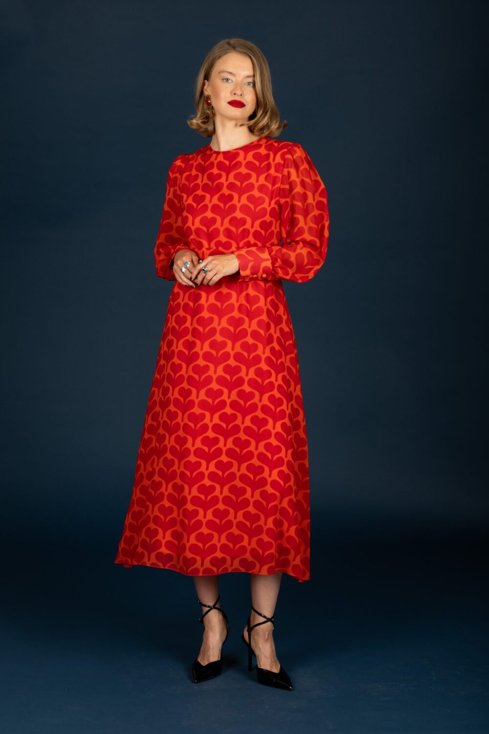 Chaton Agatha dress Red cukagr