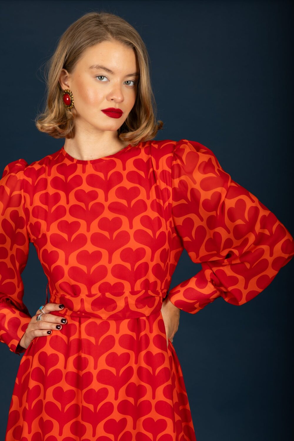 Chaton Agatha dress Red cukagr3