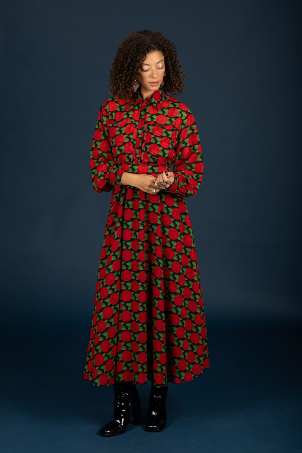 Chaton Dylan chiffon dress Red cukagr