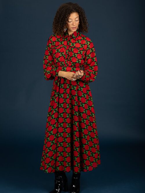 Chaton Dylan chiffon dress Red cukagr