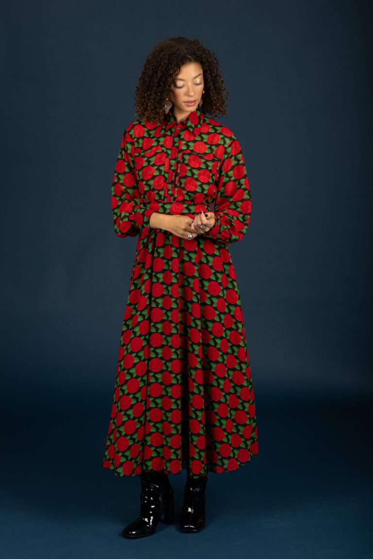 Chaton Dylan chiffon dress Red cukagr