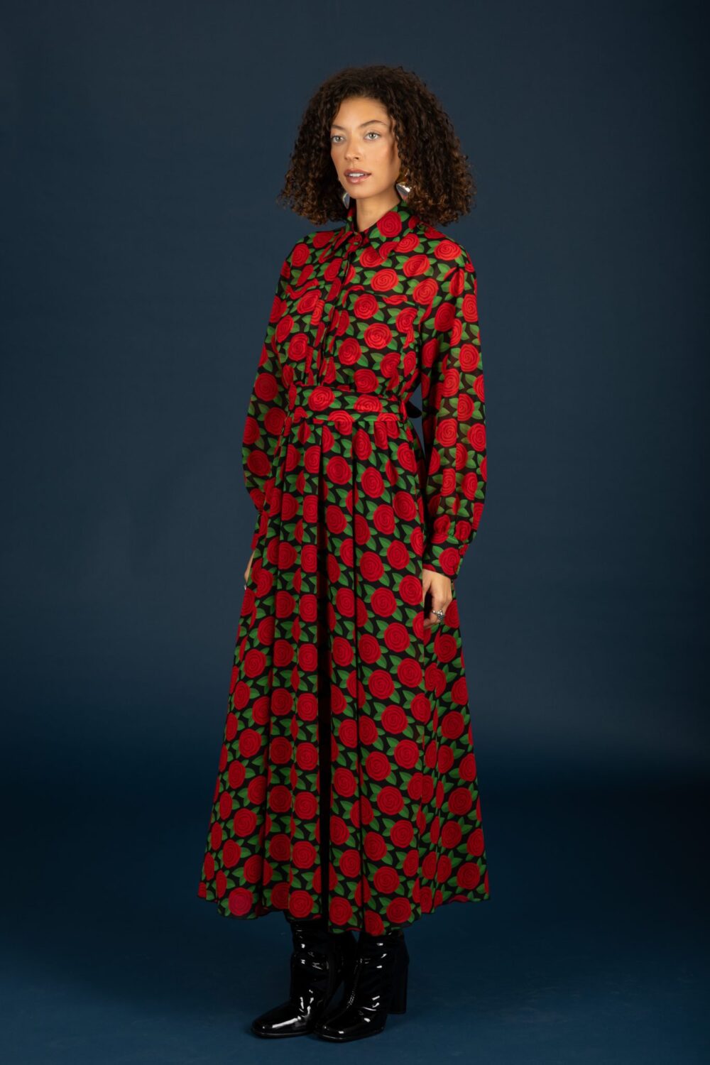 Chaton Dylan chiffon dress Red cukagr.jpg6
