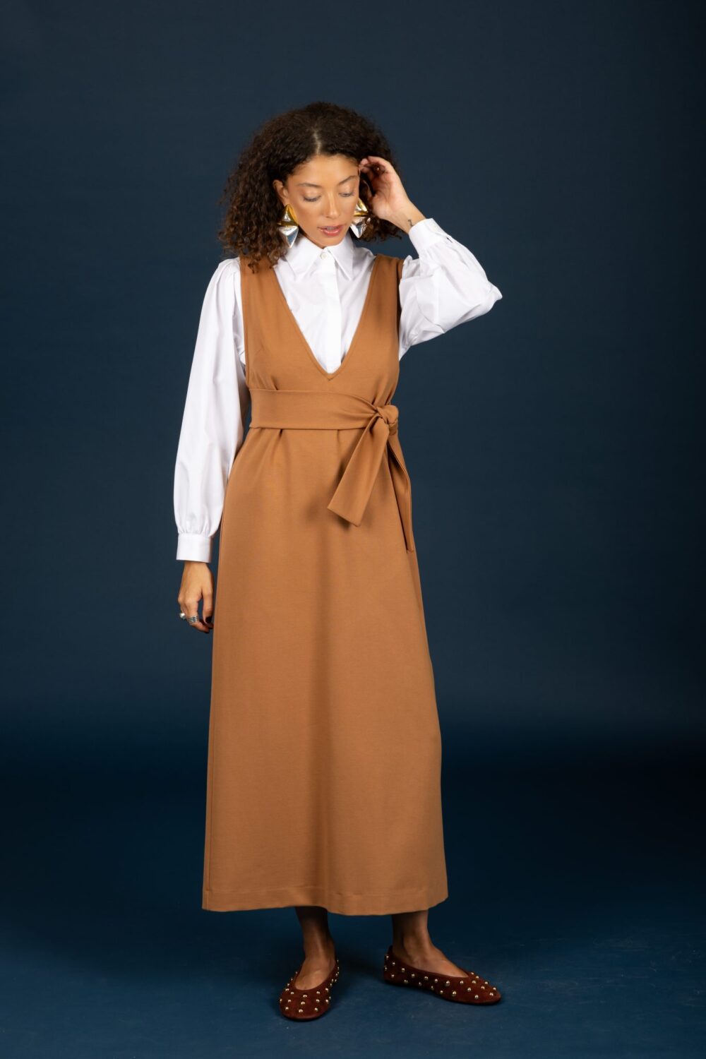 Chaton Gaston dress Camel cukagr1