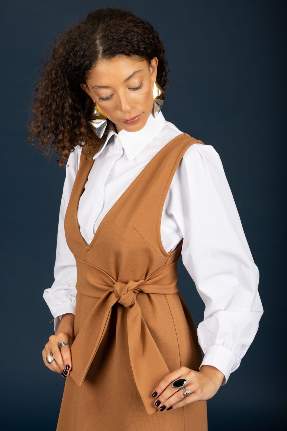 Chaton Gaston dress Camel cukagr3
