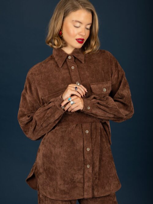 Chaton Morris oversize shirt Chocolate cukagr.jpg3