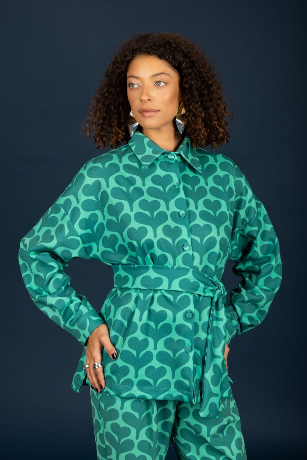 Chaton oversize shirt Green cukagr