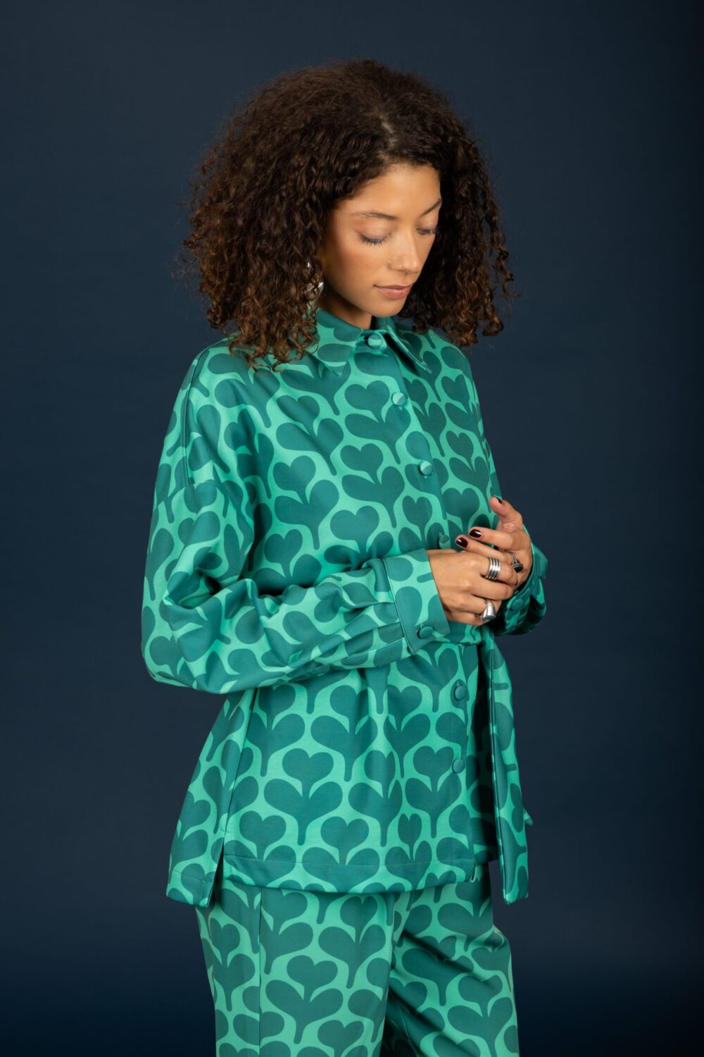 Chaton oversize shirt Green cukagr5