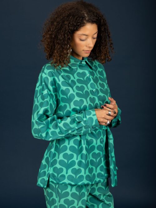 Chaton oversize shirt Green cukagr5