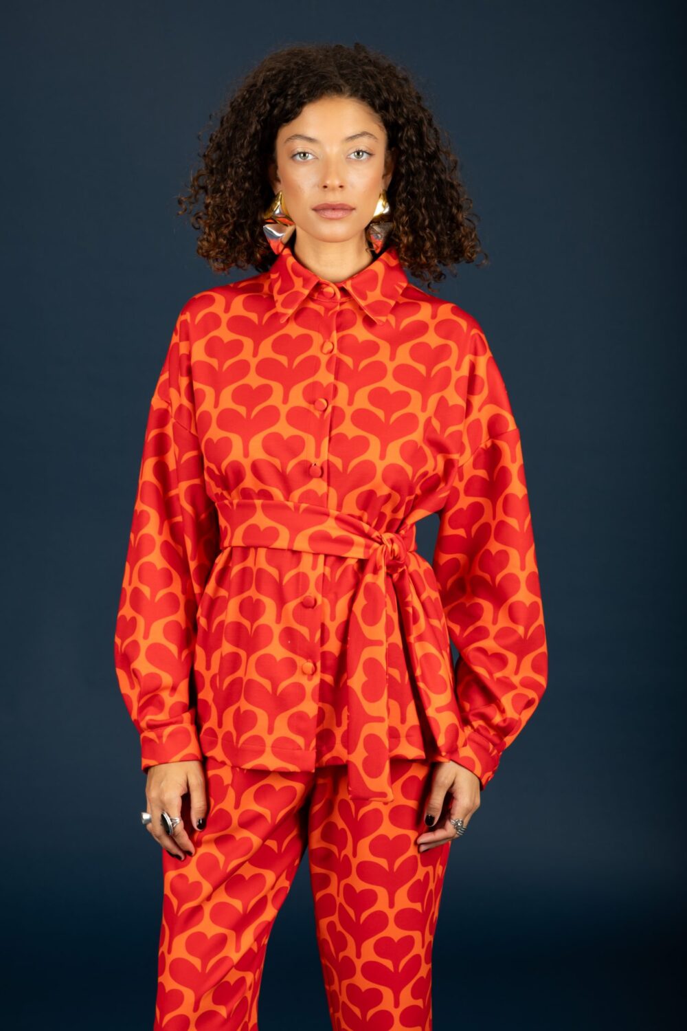 Chaton oversize shirt Red cukagr
