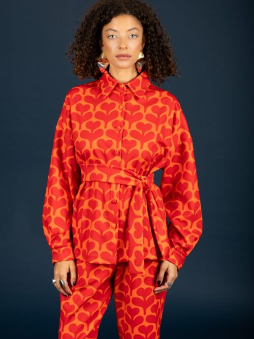 Chaton oversize shirt Red cukagr