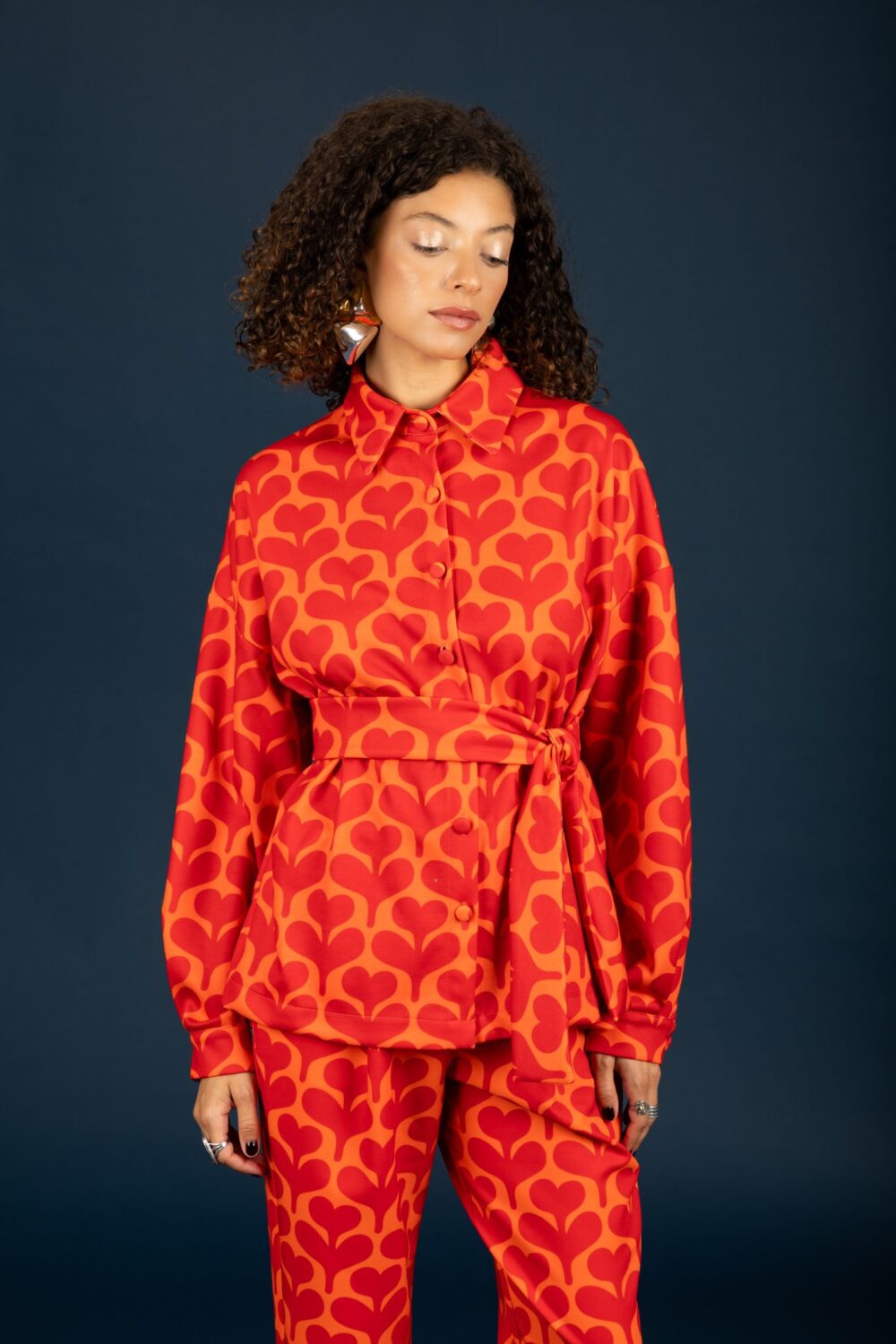 Chaton oversize shirt Red cukagr3