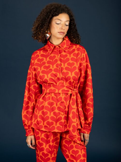 Chaton oversize shirt Red cukagr3