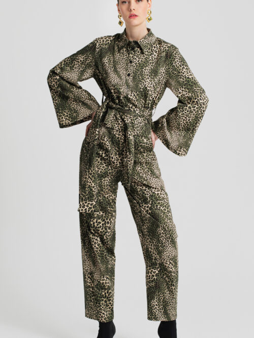 MOUTAKI slouchy panteloni animalprint cukagr1