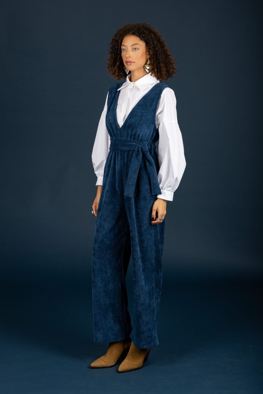 Maudeline jumpsuit Blue Petrol1