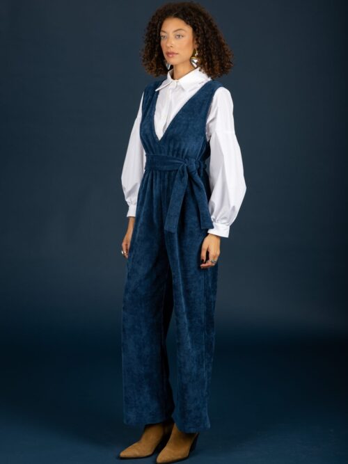 Maudeline jumpsuit Blue Petrol1