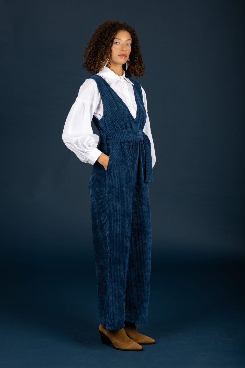 Maudeline jumpsuit Blue Petrol3