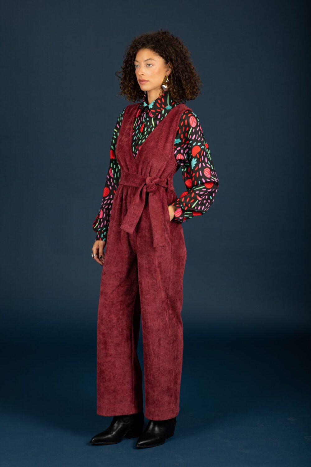 Maudeline jumpsuit Bordeaux1