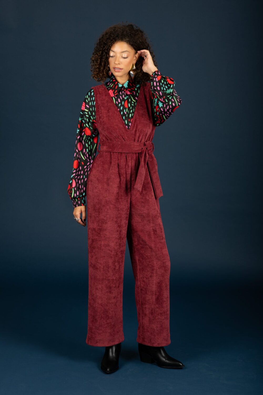 Maudeline jumpsuit Bordeaux2