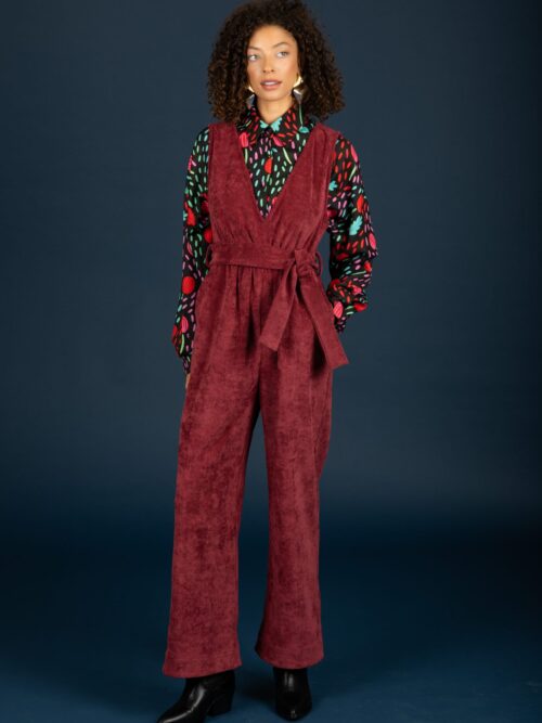 Maudeline jumpsuit Bordeaux3