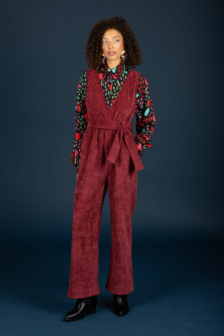 Maudeline jumpsuit Bordeaux3