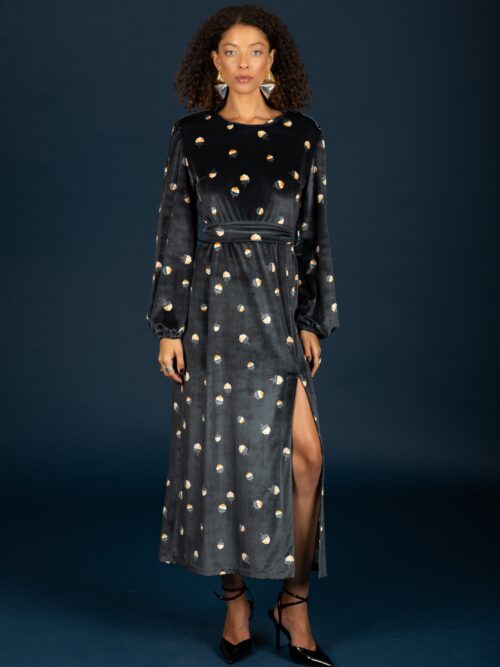 Chaton Jeffrey velvet dress cukagr