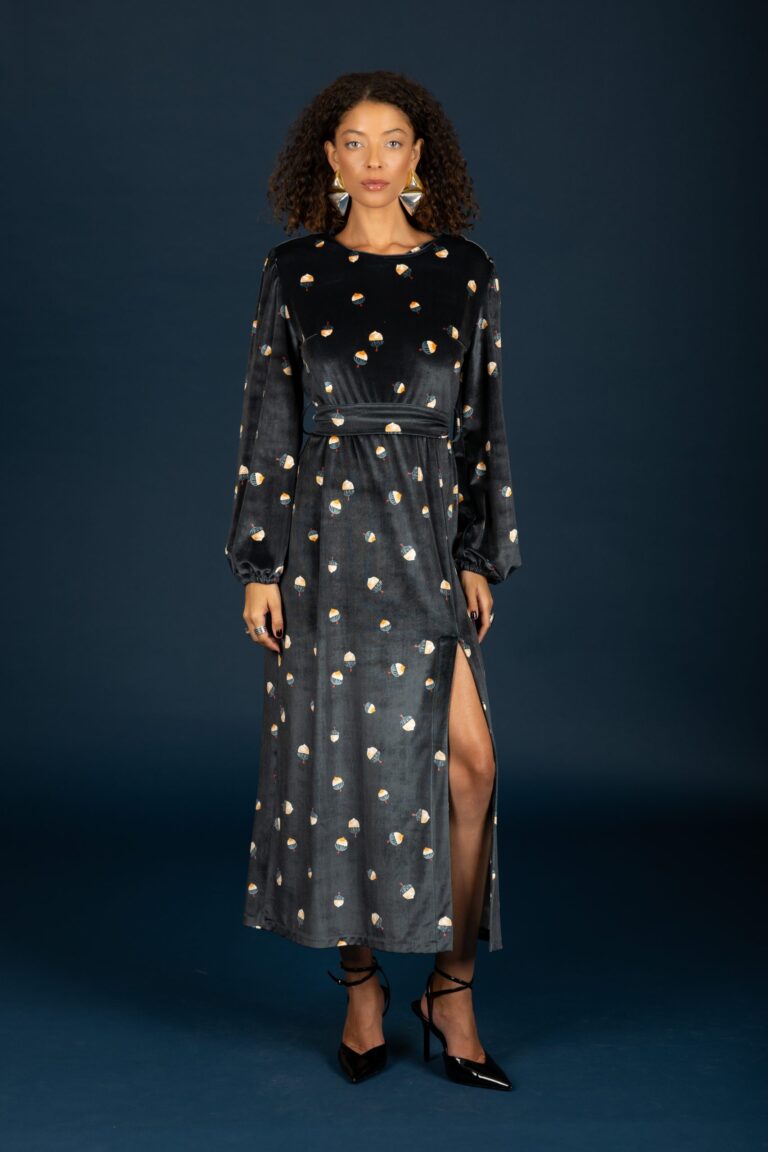 Chaton Jeffrey velvet dress cukagr