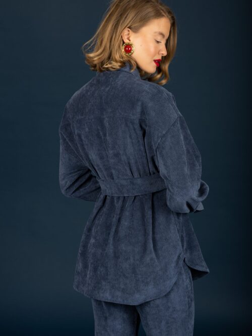 Chaton Morris oversize shirt Blue cukagr1