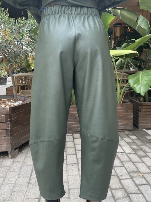moutaki slouchy panteloni ecoleather xaki cukagr4