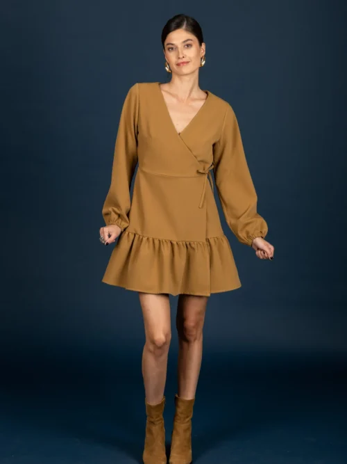chaton cukagrAmy frill dress Camel